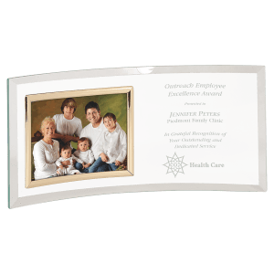 Jade Glass Crescent with  x 3 1/ Picture Frame-AKD Ink