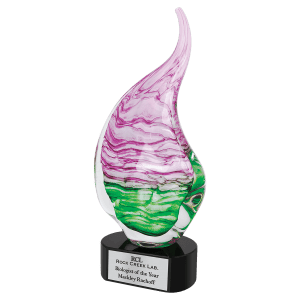 Pink/Green Art Glass-AKD Ink