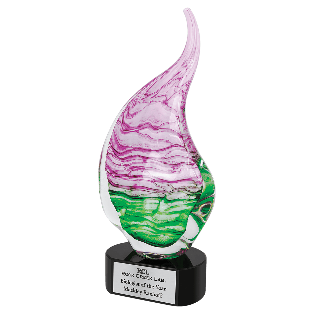 Pink/Green Art Glass-AKD Ink