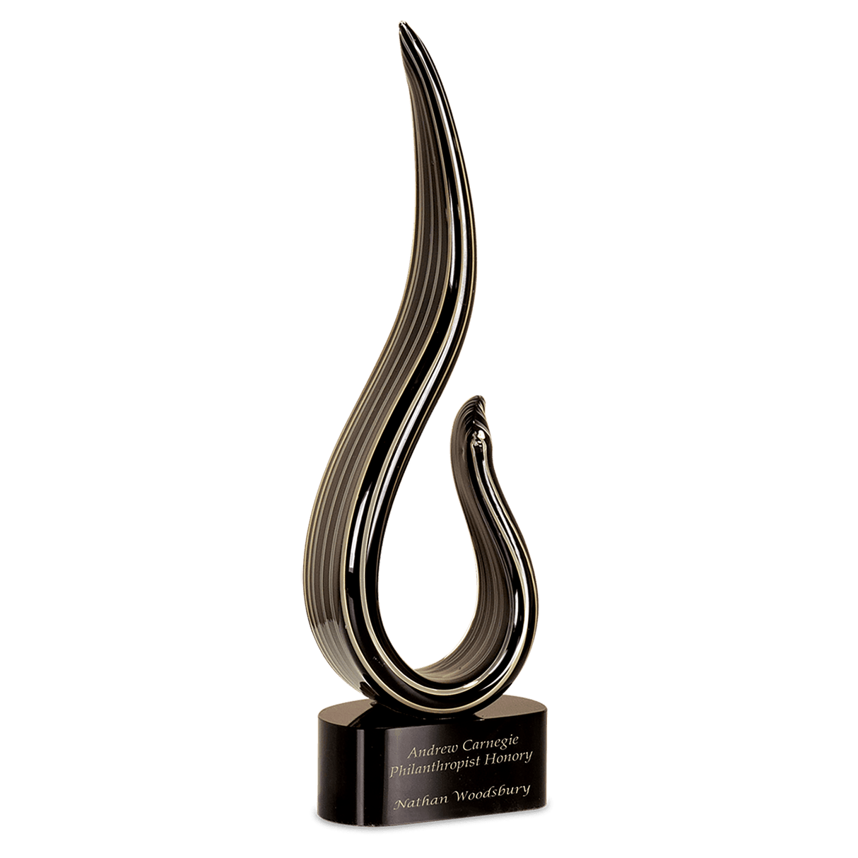 and Gold Curve Art Glass-AKD Ink