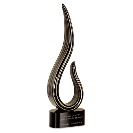 and Gold Curve Art Glass-AKD Ink