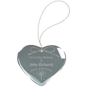 Clear crystal heart ornament by AKD Ink, featuring a polished, faceted heart shape perfect for decorative displays.