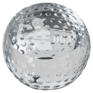 Medium Crystal Golf Ball Paperweight-AKD Ink