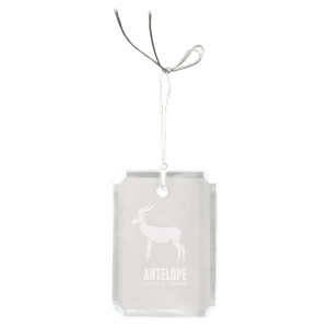 Crystal Rectangle Clipped Corner Ornament-AKD Ink