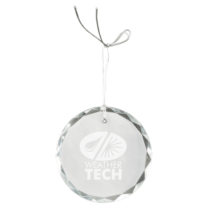 Crystal Round Faceted Ornament-AKD Ink