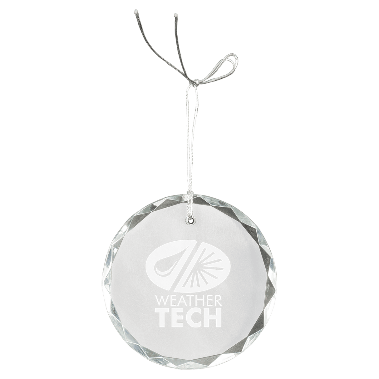 Crystal Round Faceted Ornament-AKD Ink