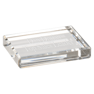 Crystal Rectangle Paperweight-AKD Ink