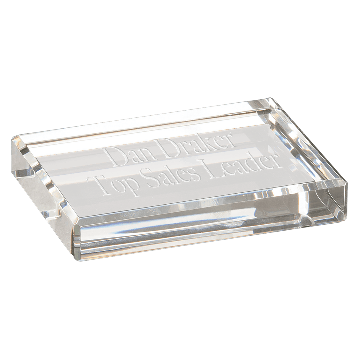 Crystal Rectangle Paperweight-AKD Ink