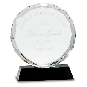 Large Round Facet Crystal on Pedestal Base-AKD Ink