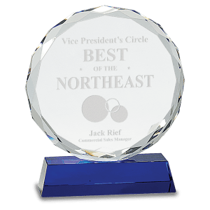 Large Round Facet Crystal on Pedestal Base-AKD Ink