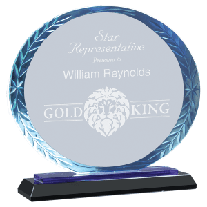 Small Oval Accent Glass on  &  Base-AKD Ink