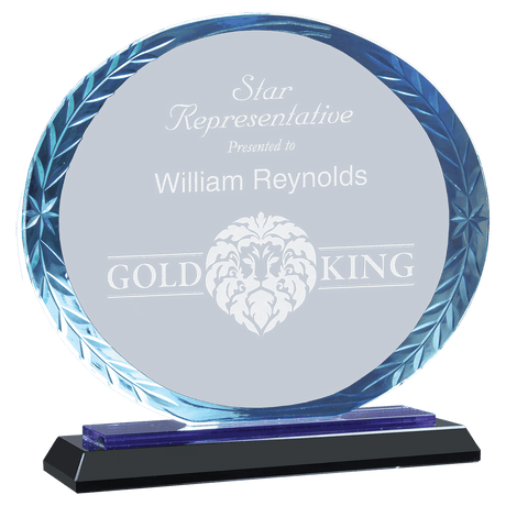 Small Oval Accent Glass on  &  Base-AKD Ink