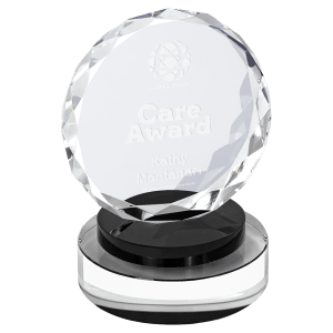 Small Round Facet Crystal on & Clear Round Base-AKD Ink