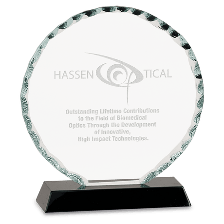 Small Round Facet Glass on  Base-AKD Ink