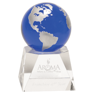 Crystal Globe on Clear Crystal Base-AKD Ink