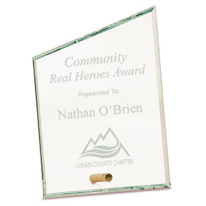 Medium Clear Slant Rectangle CrystalEdge Glass-AKD Ink