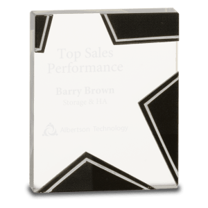 Medium Silver and  Star Glass-AKD Ink