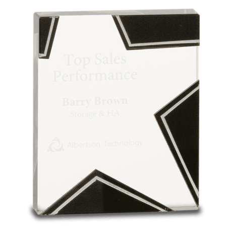 Medium Silver and  Star Glass-AKD Ink