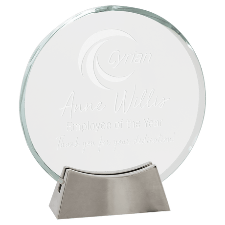 Small Round Platinum Glass with Full Metal Base-AKD Ink