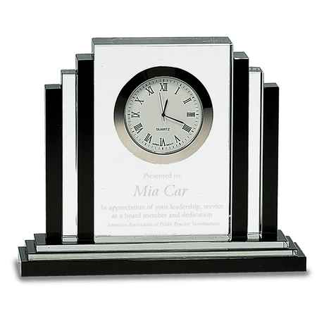 Clear Crystal with Clock and  Crystal Trim-AKD Ink