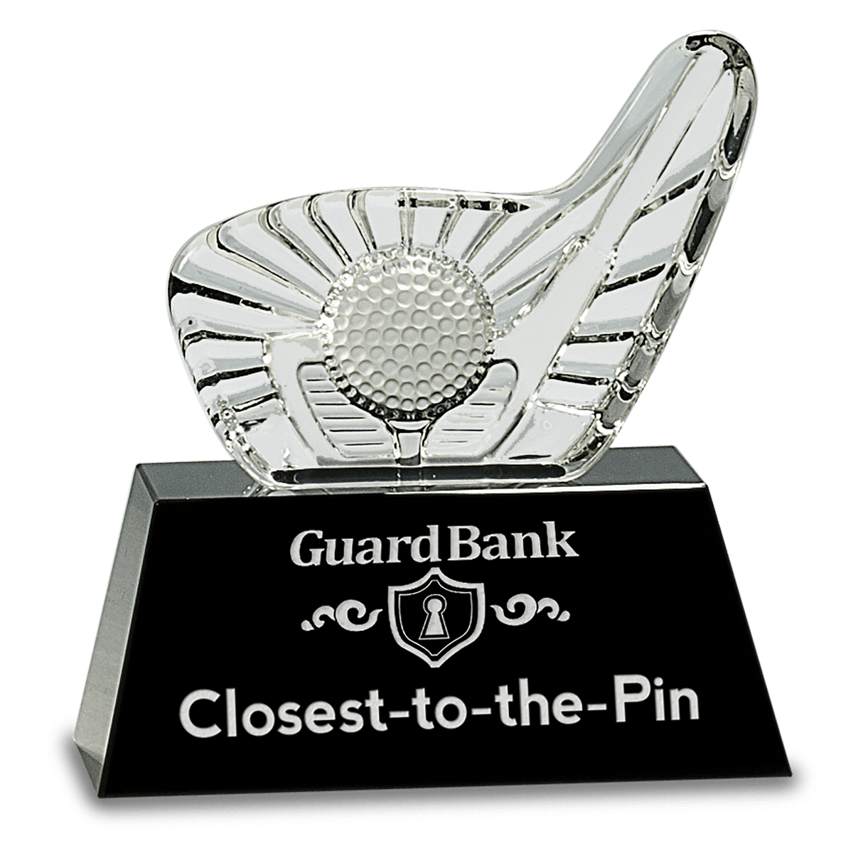 Crystal Golf Club & Ball on Base-AKD Ink