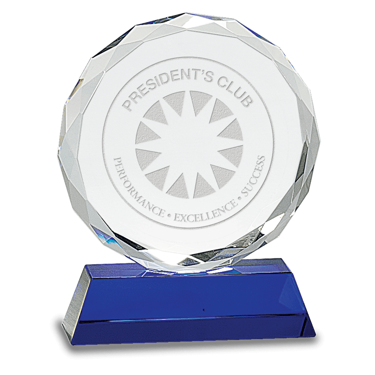 Medium Round Facet Crystal on Pedestal Base-AKD Ink