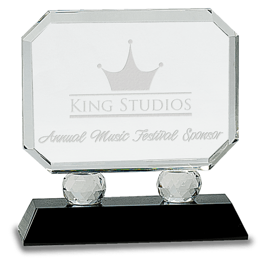 Small Rectangle Crystal on Pedestal Base-AKD Ink