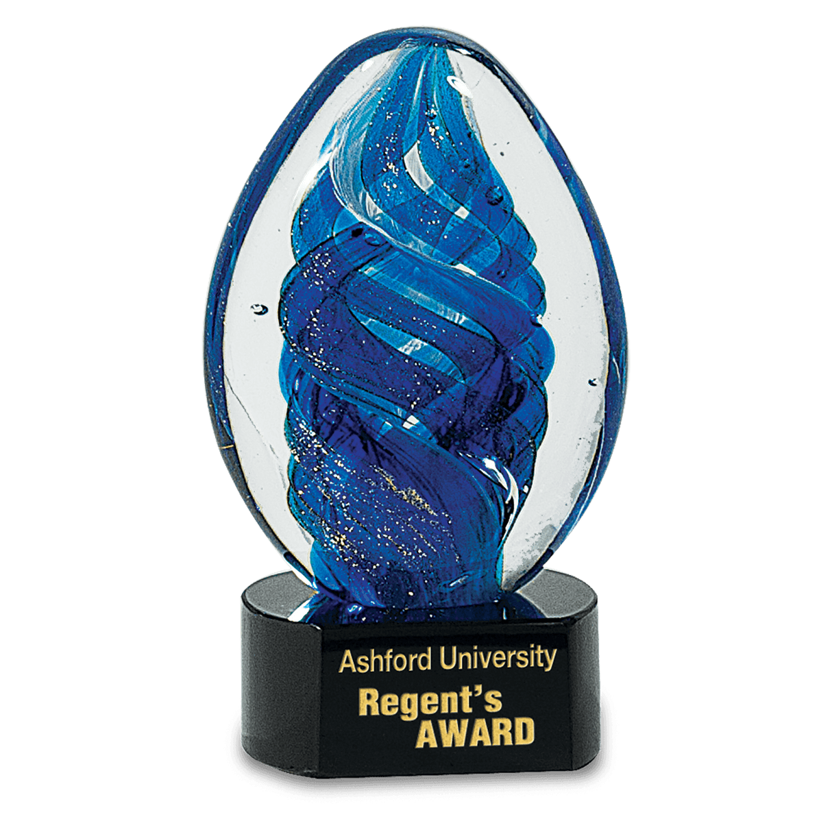 Oval Swirl Art Glass-AKD Ink