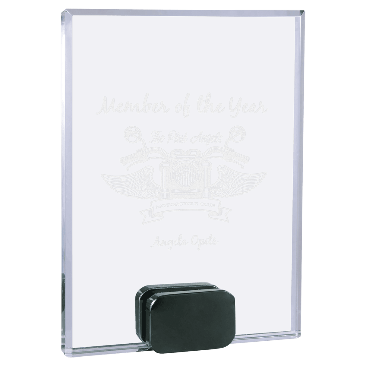 Medium Crystal Rectangle with Crystal Base-AKD Ink