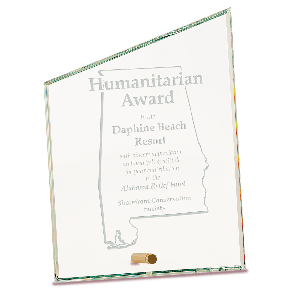 Large Clear Slant Rectangle CrystalEdge Glass-AKD Ink