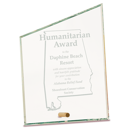 Large Clear Slant Rectangle CrystalEdge Glass-AKD Ink