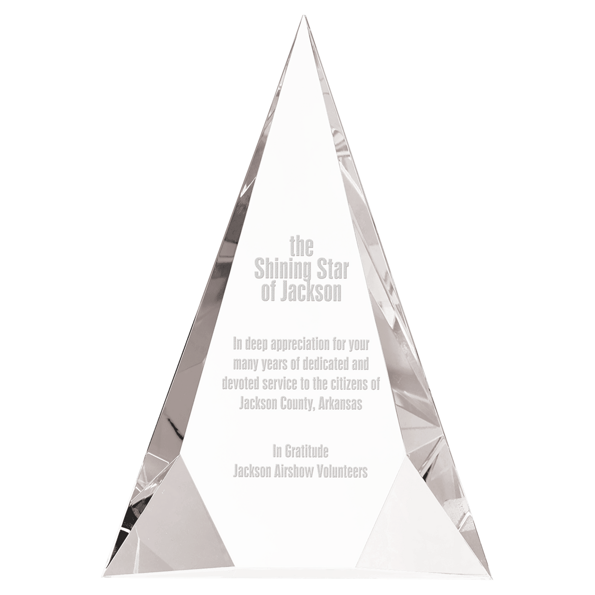 Medium Crystal Facet Triangle-AKD Ink
