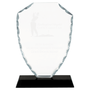 Medium Shield Facet Glass on  Base-AKD Ink