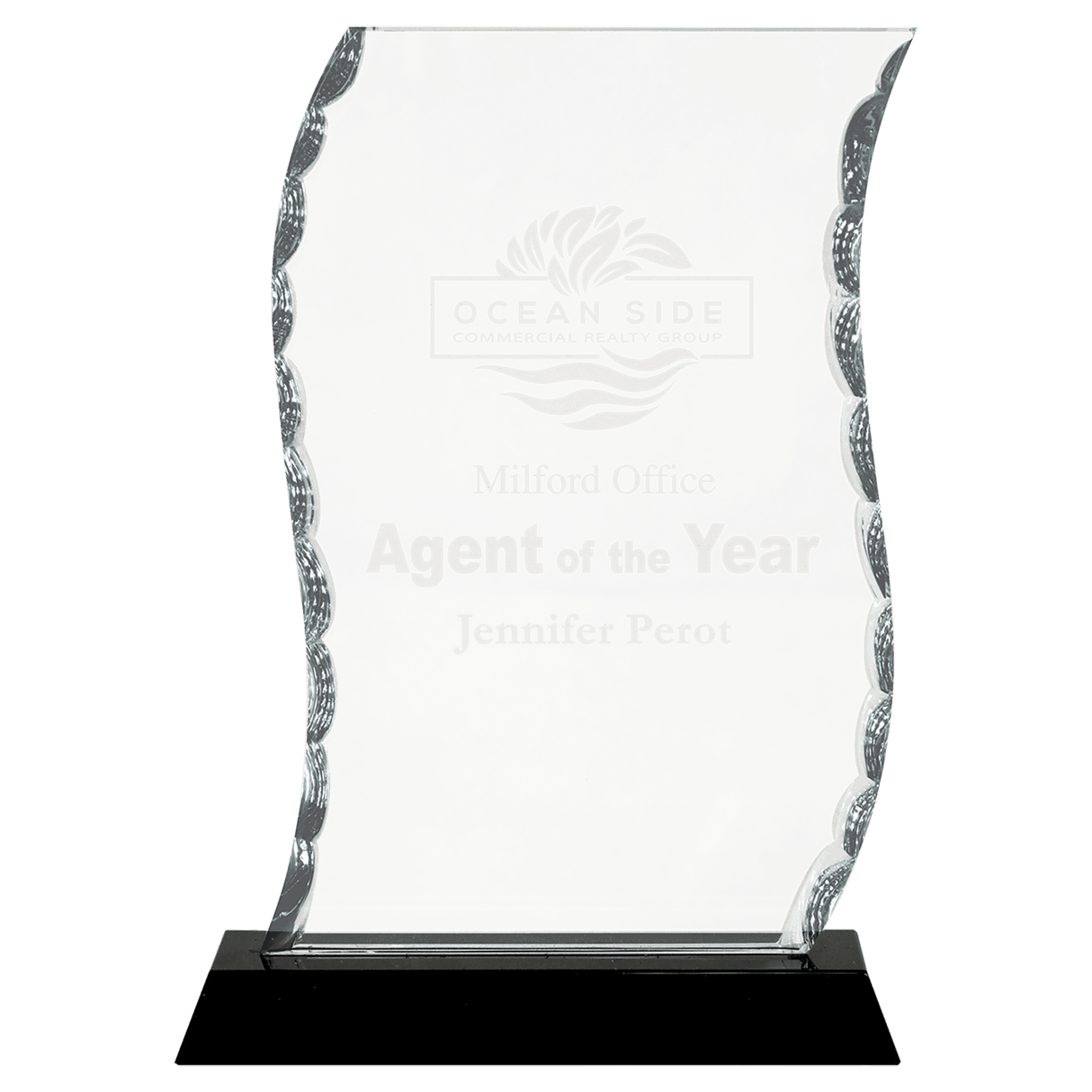 Small Scroll Facet Glass on  Base-AKD Ink