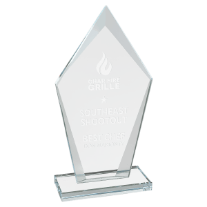 Medium Diamond Clear Glass Award-AKD Ink