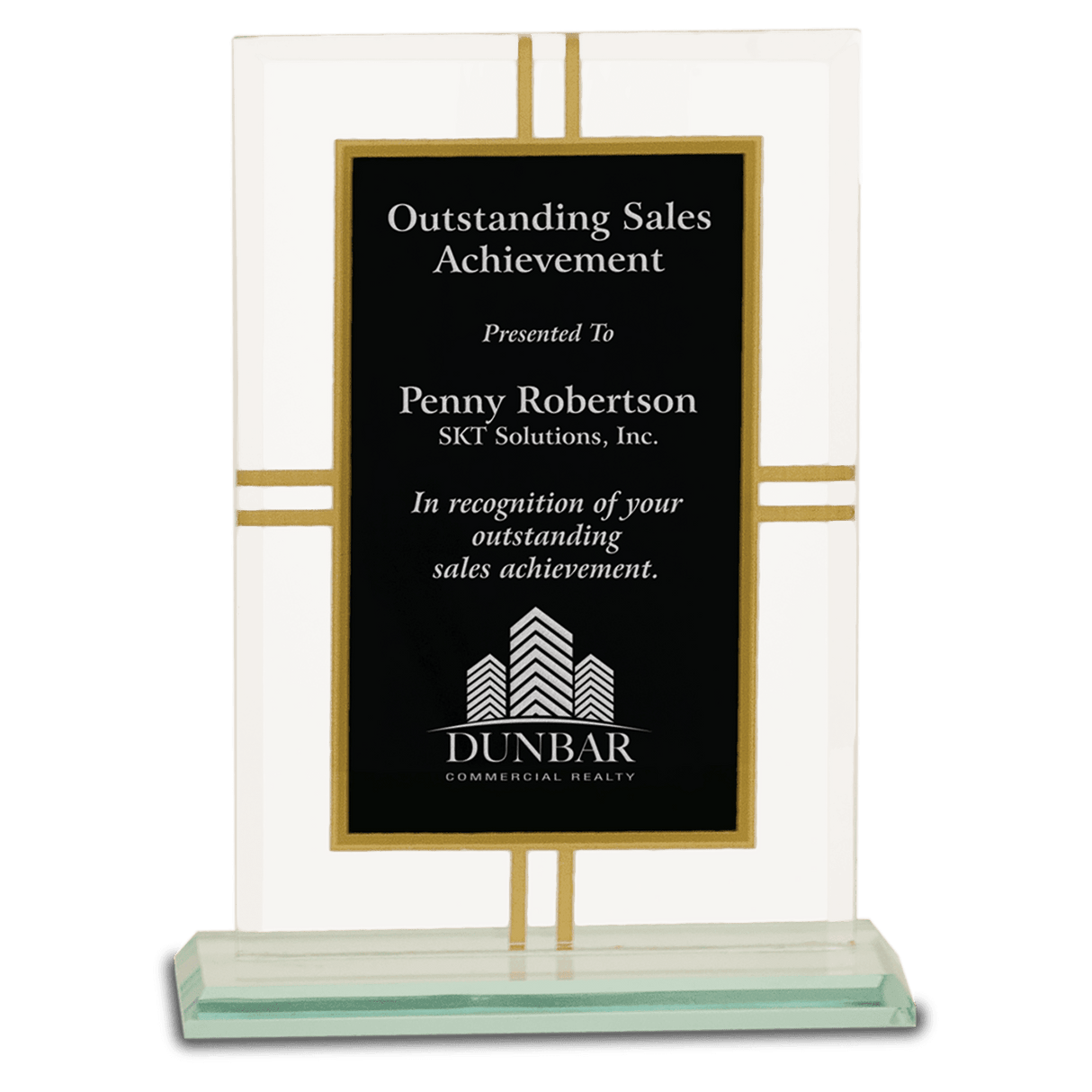 Small Contemporary Glass 4-Point Award-AKD Ink