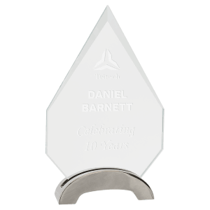 Small Diamond Platinum Glass with Arch Metal Base-AKD Ink