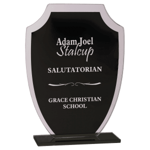 Large Shield Reflection Glass Award-AKD Ink