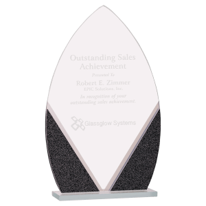 Small Oval Designer Glass Award-AKD Ink