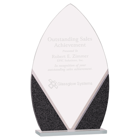 Small Oval Designer Glass Award-AKD Ink