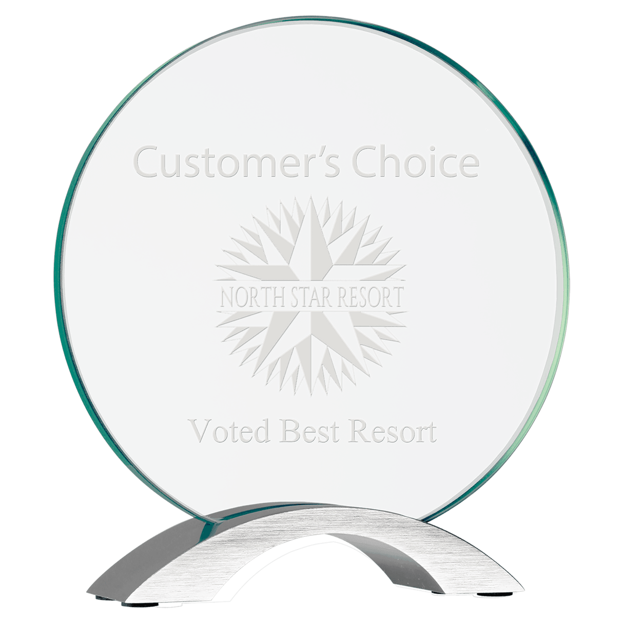 Small Round Cosmic Glass with Silver Base-AKD Ink