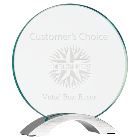 Small Round Cosmic Glass with Silver Base-AKD Ink