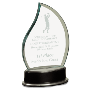 Small Jade Flame Metro Glass with Silver and  Piano Finish Base-AKD Ink