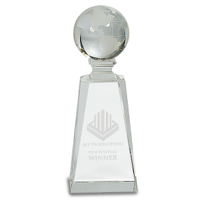 Crystal Globe on Clear Tower-AKD Ink