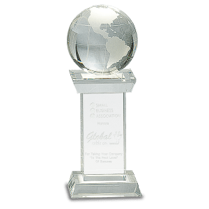 Crystal Globe on Clear Tower-AKD Ink