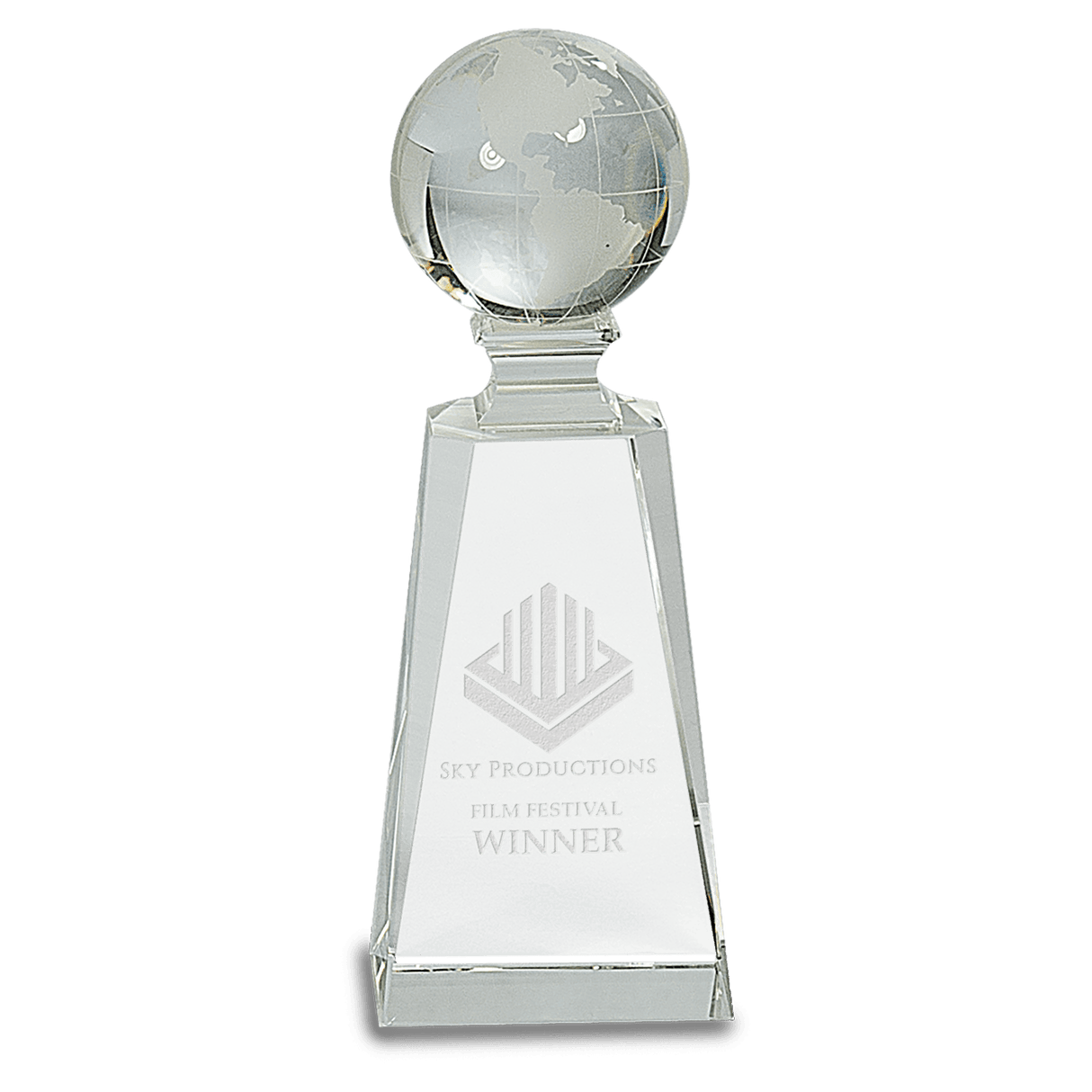 Crystal Globe on Clear Tower-AKD Ink