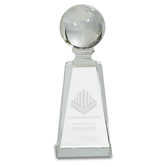 Crystal Globe on Clear Tower-AKD Ink