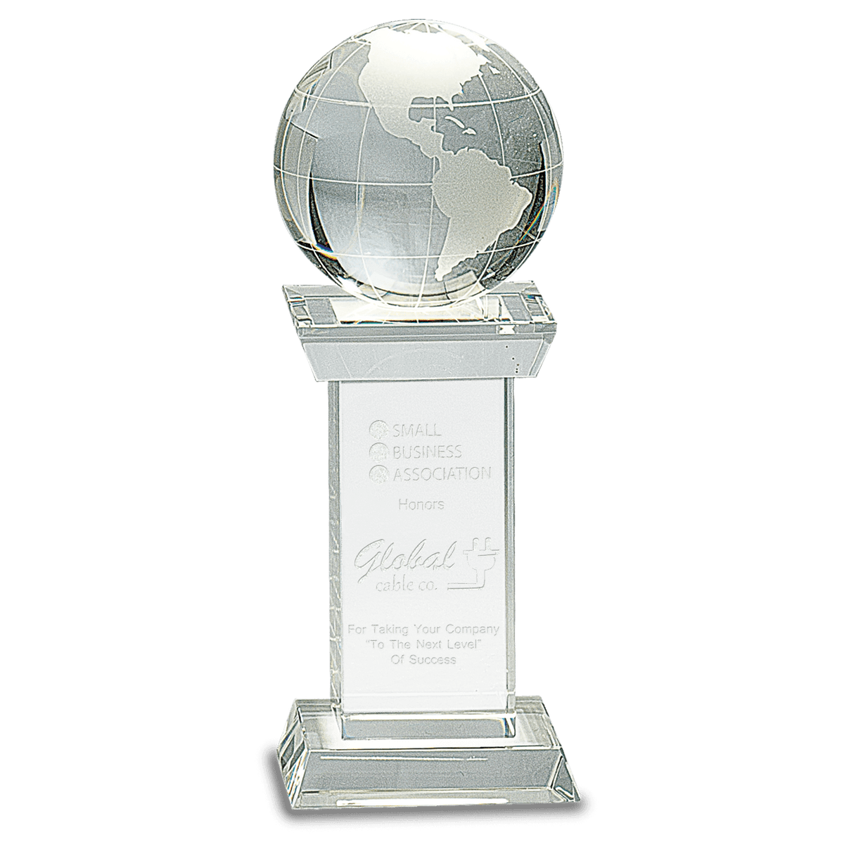 Crystal Globe on Clear Tower-AKD Ink
