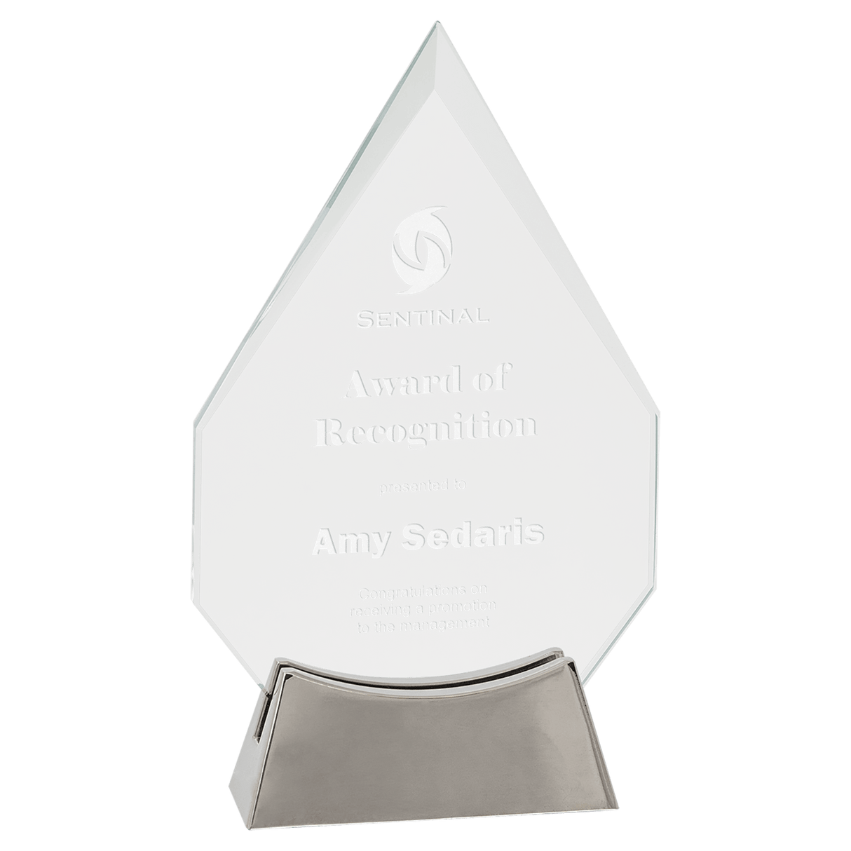 Small Diamond Platinum Glass with Full Metal Base-AKD Ink