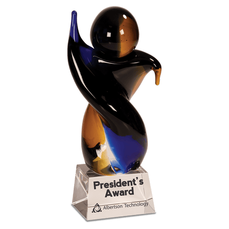 Twisted Body Art Glass-AKD Ink